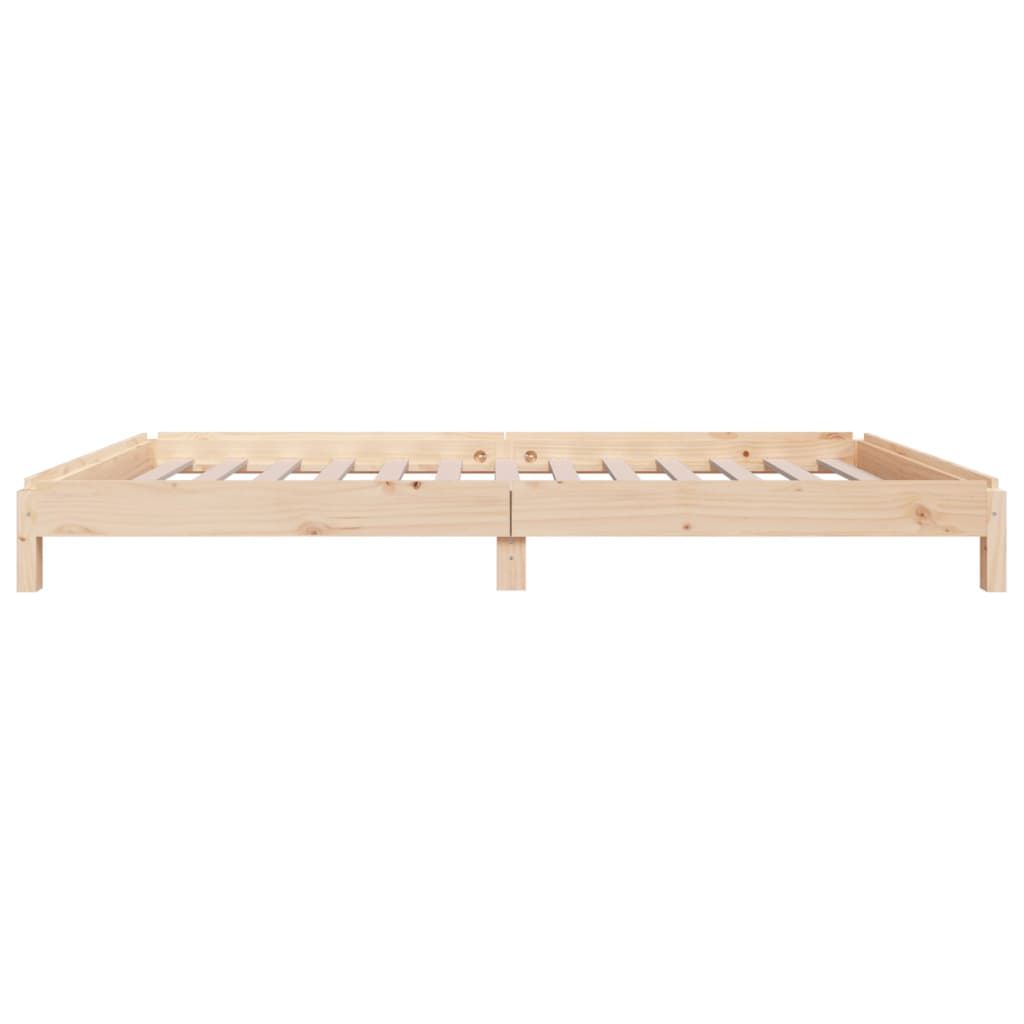 Stackable bed without mattress 90x190 cm solid pine wood