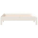 Lit empilable sans matelas blanc 90x190 cm bois de pin massif