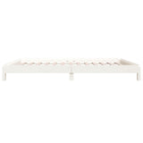 Lit empilable sans matelas blanc 90x190 cm bois de pin massif