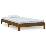 Lit empilable sans matelas marron miel 90x190cm bois pin massif