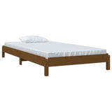 Lit empilable sans matelas marron miel 90x190cm bois pin massif