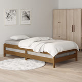 Lit empilable sans matelas marron miel 90x190cm bois pin massif