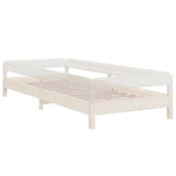 Stackable bed White 75x190 cm Solid pine wood