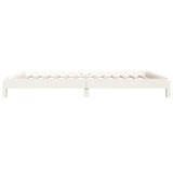 Stackable bed White 75x190 cm Solid pine wood