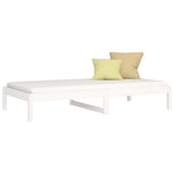 Lit de jour sans matelas blanc 90x200 cm bois de pin massif