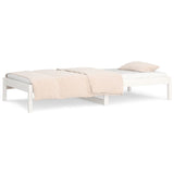 Lit de jour sans matelas blanc 90x200 cm bois de pin massif