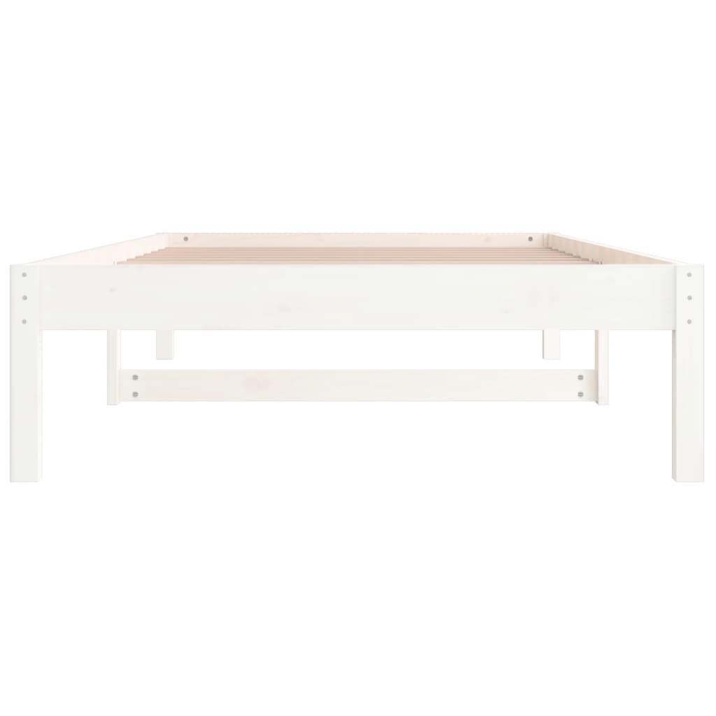 Lit de jour sans matelas blanc 90x200 cm bois de pin massif