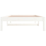 Lit de jour sans matelas blanc 90x200 cm bois de pin massif