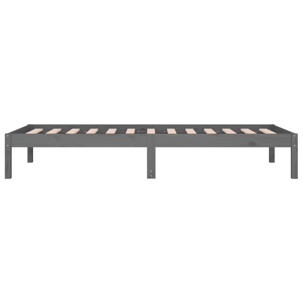 Lit de jour sans matelas gris 90x200 cm bois de pin massif