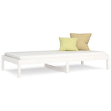 Lit de jour sans matelas blanc 90x190 cm bois de pin massif