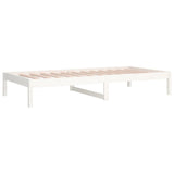 Lit de jour sans matelas blanc 90x190 cm bois de pin massif