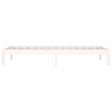 Lit de jour sans matelas blanc 90x190 cm bois de pin massif