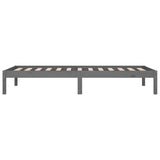 Lit de jour sans matelas gris 90x190 cm bois de pin massif