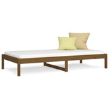 Lit de jour sans matelas marron miel 90x190 cm bois pin massif