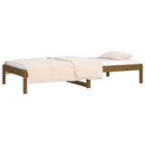 Lit de jour sans matelas marron miel 90x190 cm bois pin massif