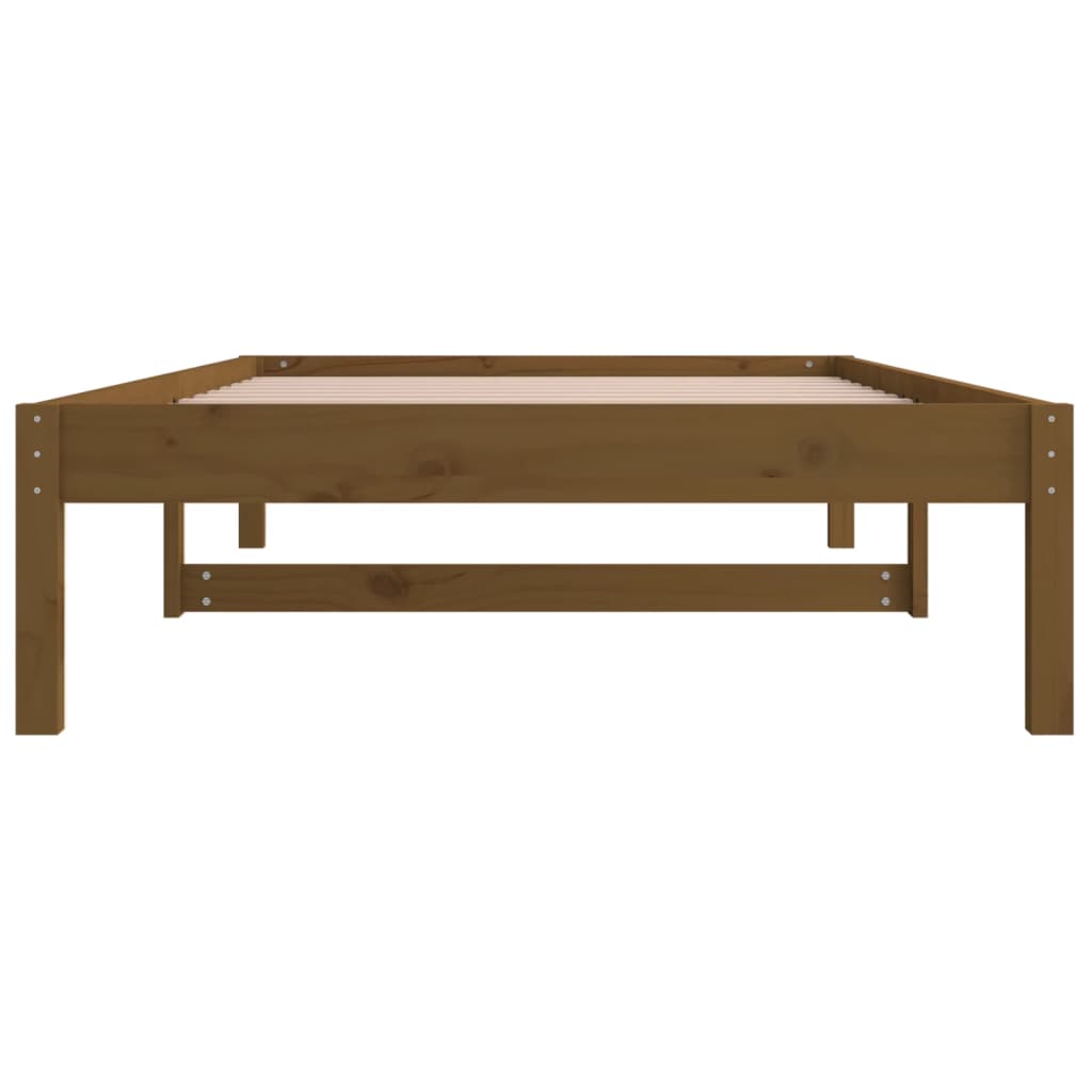 Lit de jour sans matelas marron miel 90x190 cm bois pin massif