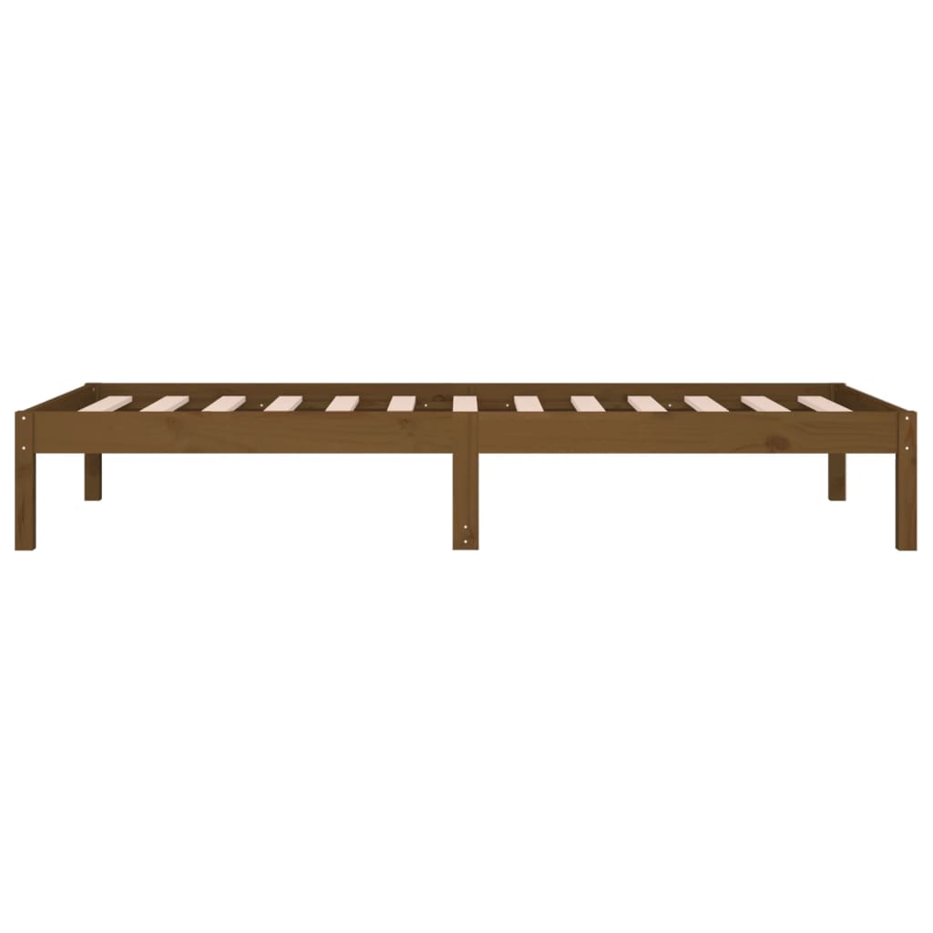 Lit de jour sans matelas marron miel 90x190 cm bois pin massif