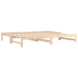 Lit coulissant sans matelas 2x(90x200) cm Bois de pin massif