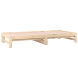 Lit coulissant sans matelas 2x(90x200) cm Bois de pin massif