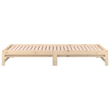 Lit coulissant sans matelas 2x(90x200) cm Bois de pin massif