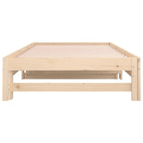 Lit coulissant sans matelas 2x(90x200) cm Bois de pin massif