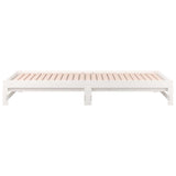 Lit coulissant sans matelas blanc 2x(90x200) cm