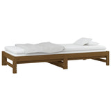 Lit coulissant sans matelas marron miel 2x(90x200) cm