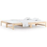 Lit coulissant sans matelas 2x(80x200) cm Bois de pin massif