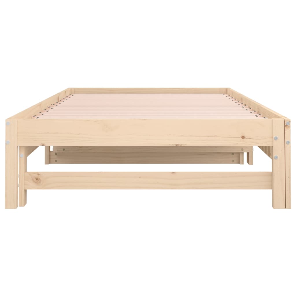 Lit coulissant sans matelas 2x(80x200) cm Bois de pin massif