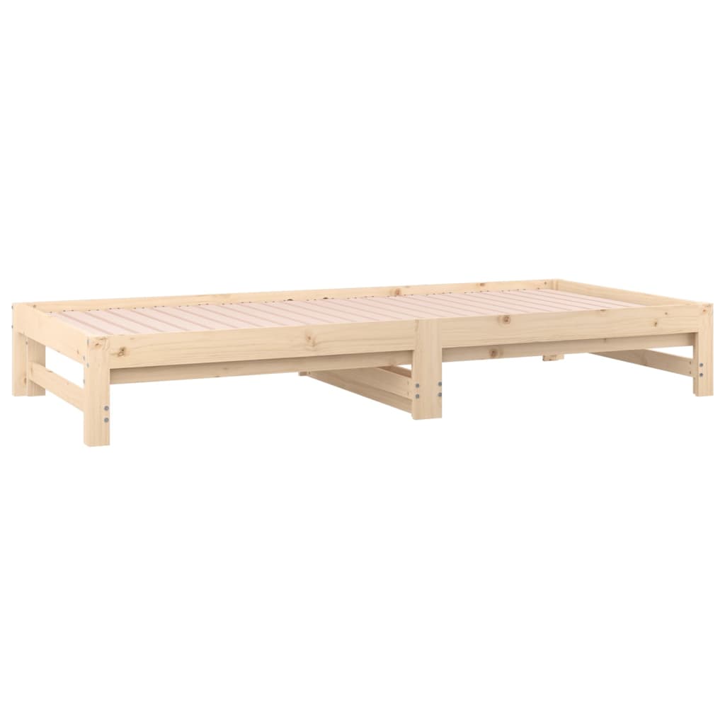 Lit coulissant sans matelas 2x(90x190) cm Bois de pin massif