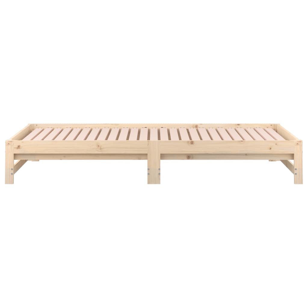 Lit coulissant sans matelas 2x(90x190) cm Bois de pin massif