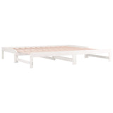 Lit coulissant sans matelas blanc 2x(90x190) cm