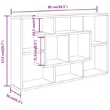 Étagère murale Chêne Sonoma 85x16x52,5 cm Bois d'ingénierie