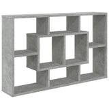 Étagère murale Gris béton 85x16x52,5 cm Bois d'ingénierie