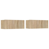 Meubles TV 2 pcs chêne sonoma 80x30x30 cm bois d'ingénierie