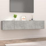 TV cabinet 2 pcs concrete gray 80x30x30 cm engineered wood