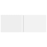 Meubles TV 2 pcs Blanc brillant 80x30x30 cm Bois d'ingénierie