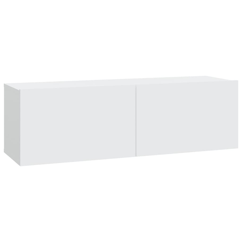 Meubles TV muraux 2 pcs blanc 100x30x30 cm bois d'ingénierie