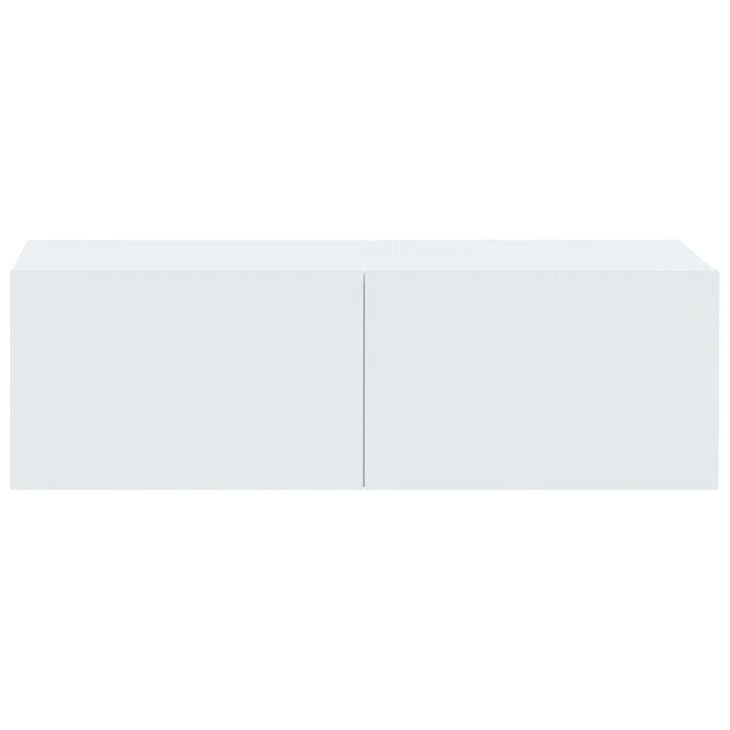 Meubles TV muraux 2 pcs blanc 100x30x30 cm bois d'ingénierie