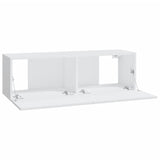 Meubles TV muraux 2 pcs blanc 100x30x30 cm bois d'ingénierie