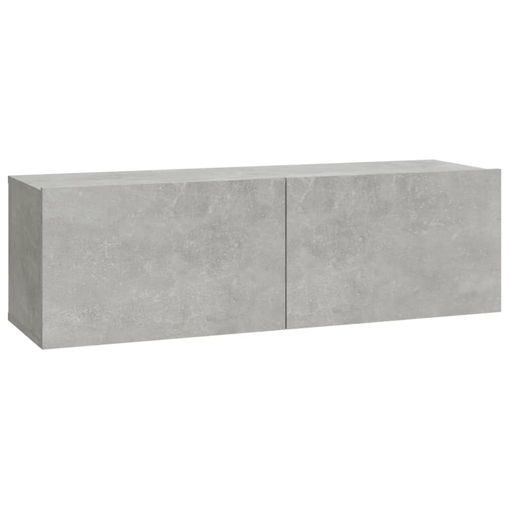 Meubles TV 2 pcs Gris béton 100x30x30 cm Bois d'ingénierie