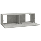 Meubles TV 2 pcs Gris béton 100x30x30 cm Bois d'ingénierie