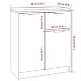 Buffet Blanc 60x30x70 cm Bois d'ingénierie