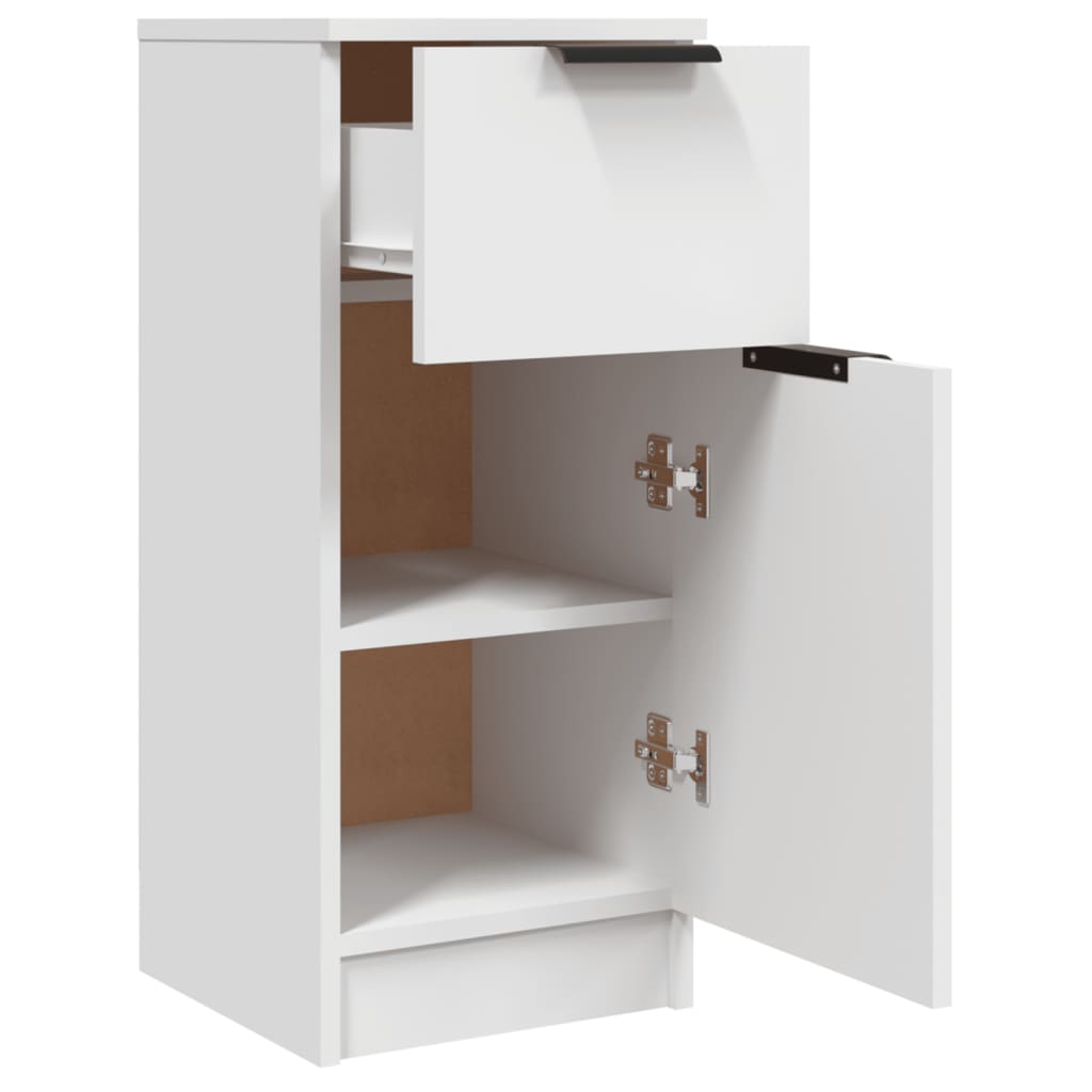 Buffets 2 pcs blanc 30x30x70 cm bois d'ingénierie