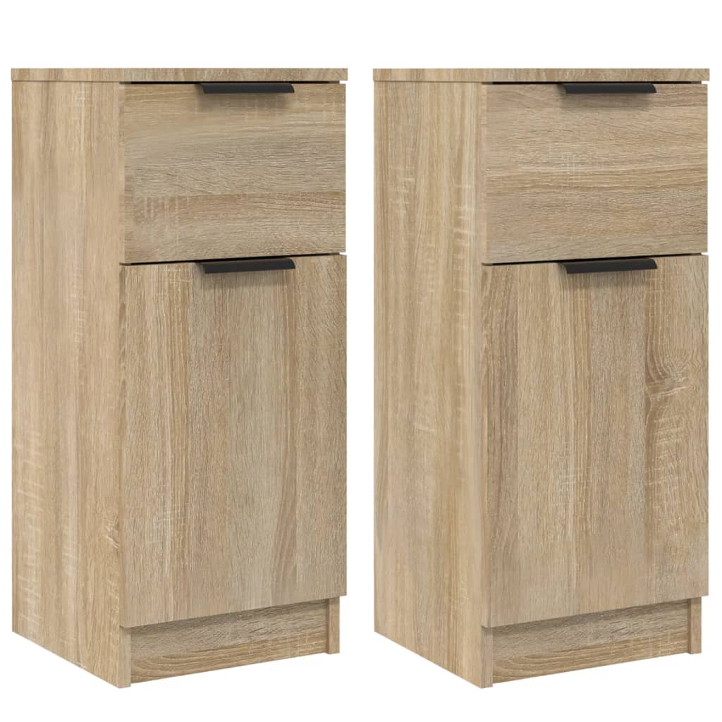 Buffets 2 pcs Chêne Sonoma 30x30x70 cm Bois d'ingénierie