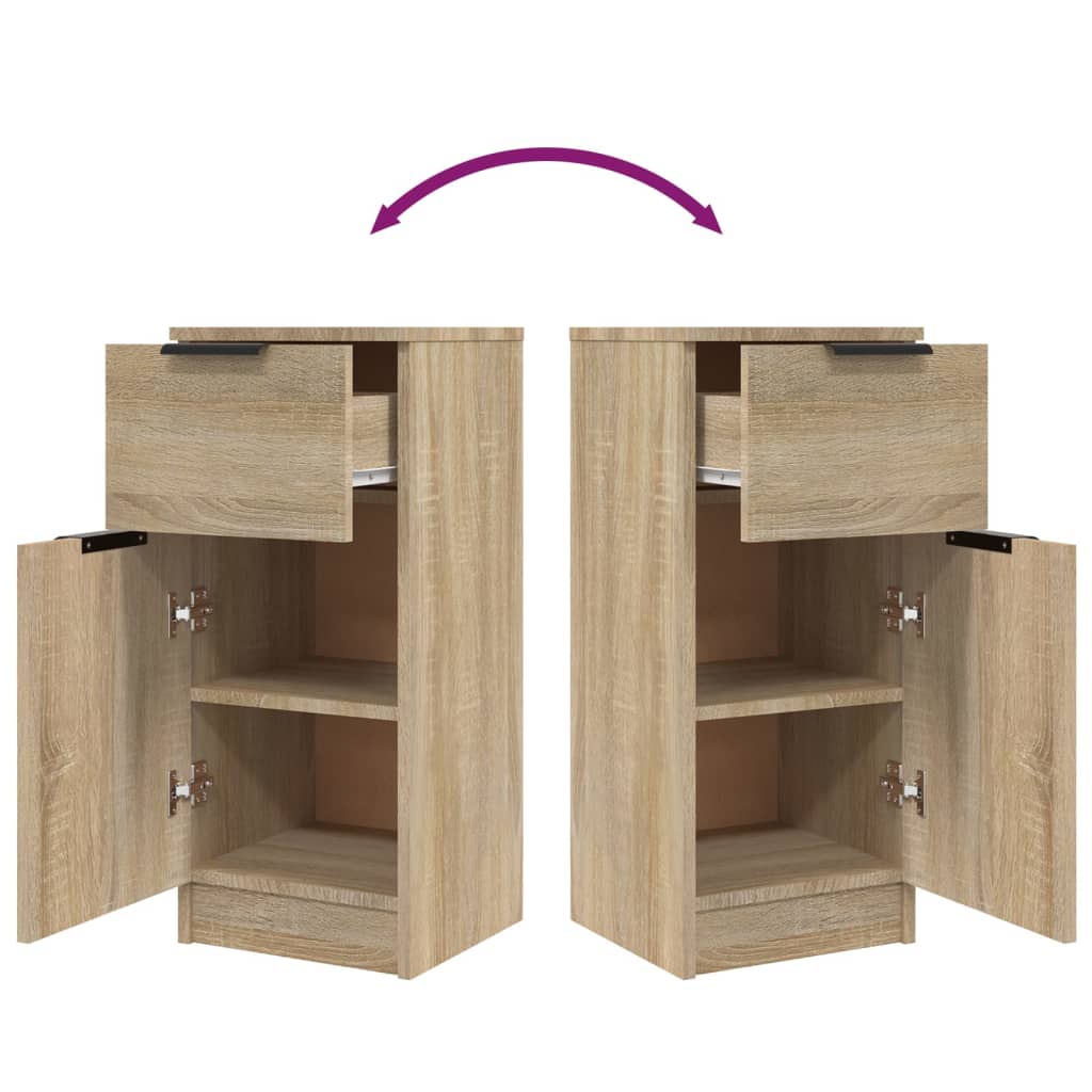 Buffets 2 pcs Chêne Sonoma 30x30x70 cm Bois d'ingénierie