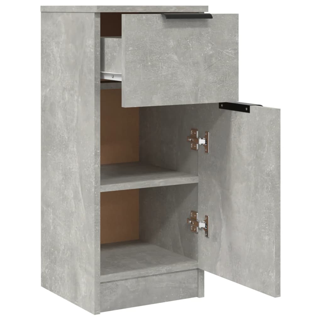 Buffet Gris béton 30x30x70 cm Bois d'ingénierie