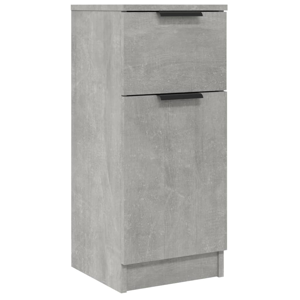 Buffets 2 pcs Gris béton 30x30x70 cm Bois d'ingénierie