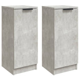 Buffets 2 pcs Gris béton 30x30x70 cm Bois d'ingénierie