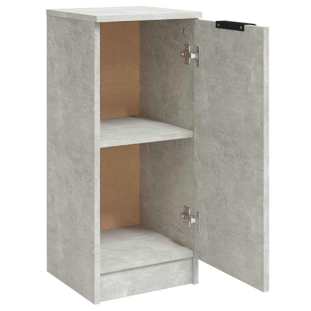 Buffets 2 pcs Gris béton 30x30x70 cm Bois d'ingénierie